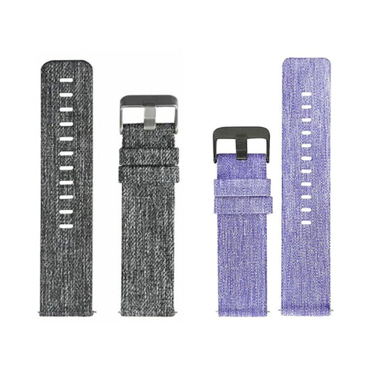 Fitbit Versa/2/Lite/SE Canvas Nylon Replacement Strap - Purple