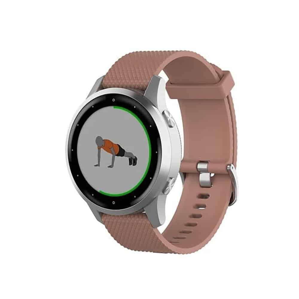 Quick Release 18mm Silicone Strap for Garmin Venu 2S- Brown