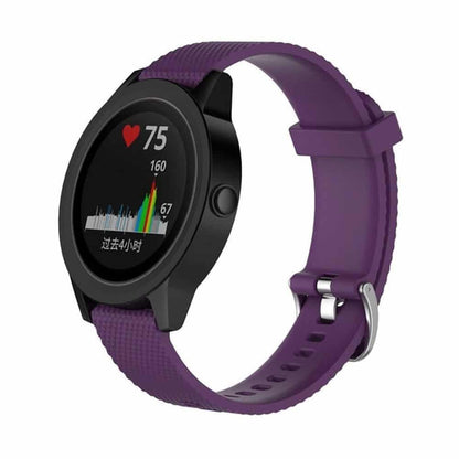 Quick Release 18mm Silicone Strap for Garmin Venu 2S- Brown