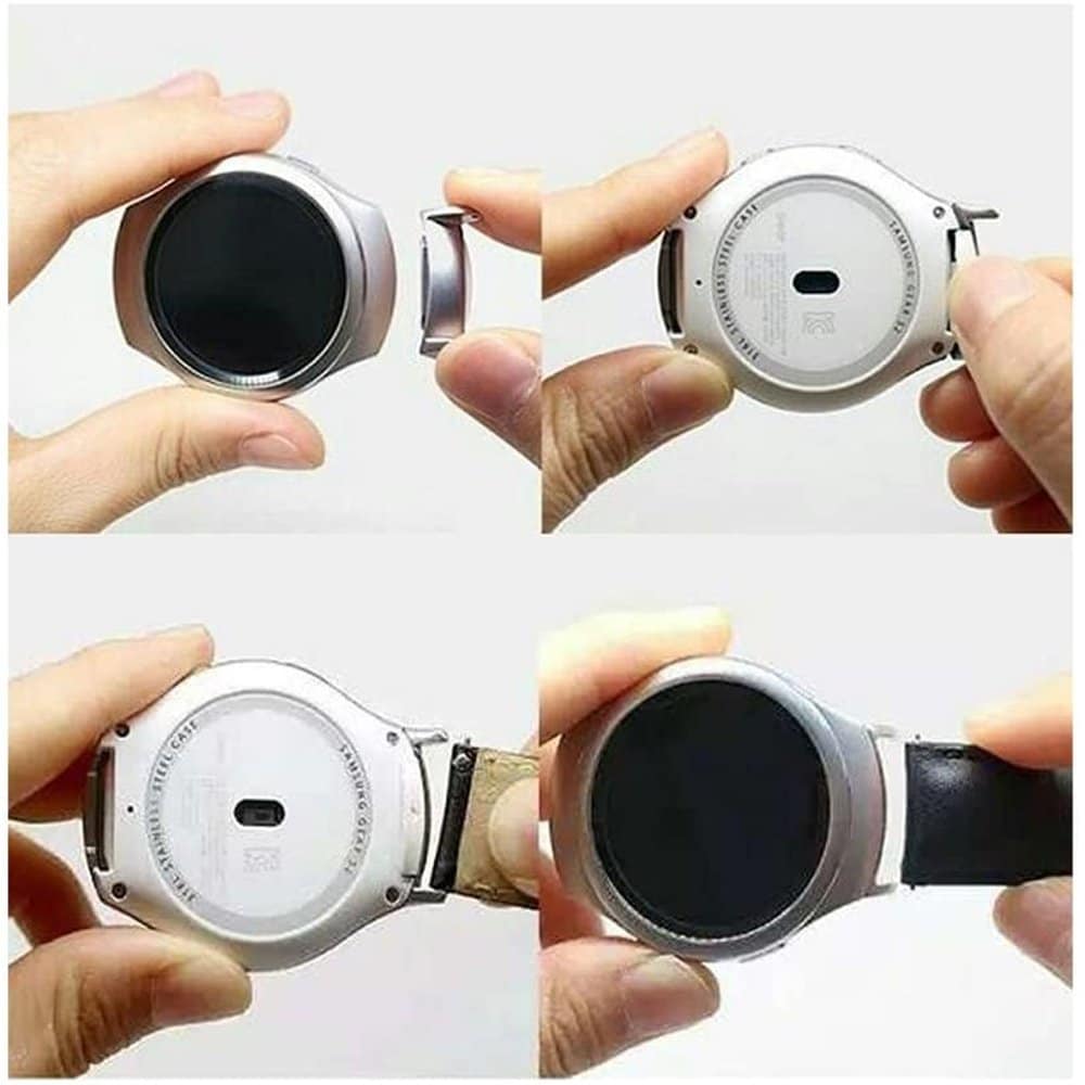 20mm Samsung Gear S2 steel adapter connectors - Silver