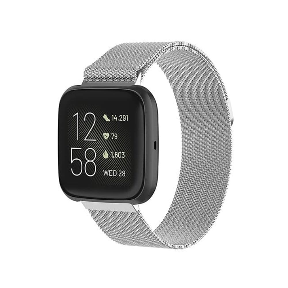Stainless Steel Milanese Loop Strap for Fitbit Charge 2 M/L -Black