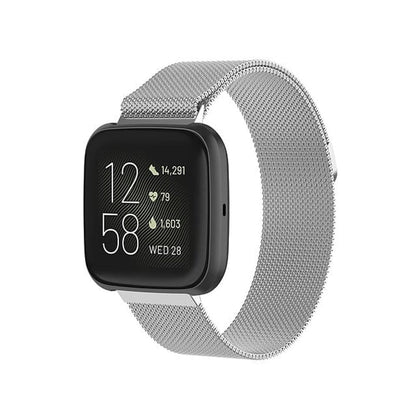 Stainless Steel Milanese Loop Strap for Fitbit Charge 2 M/L -Black