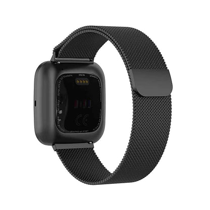 Stainless Steel Milanese Loop Strap for Fitbit Charge 2 M/L -Black