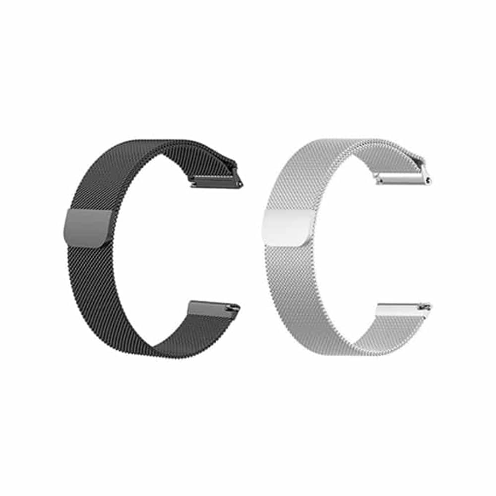 Stainless Steel Milanese Loop Strap for Fitbit Charge 2 M/L -Black