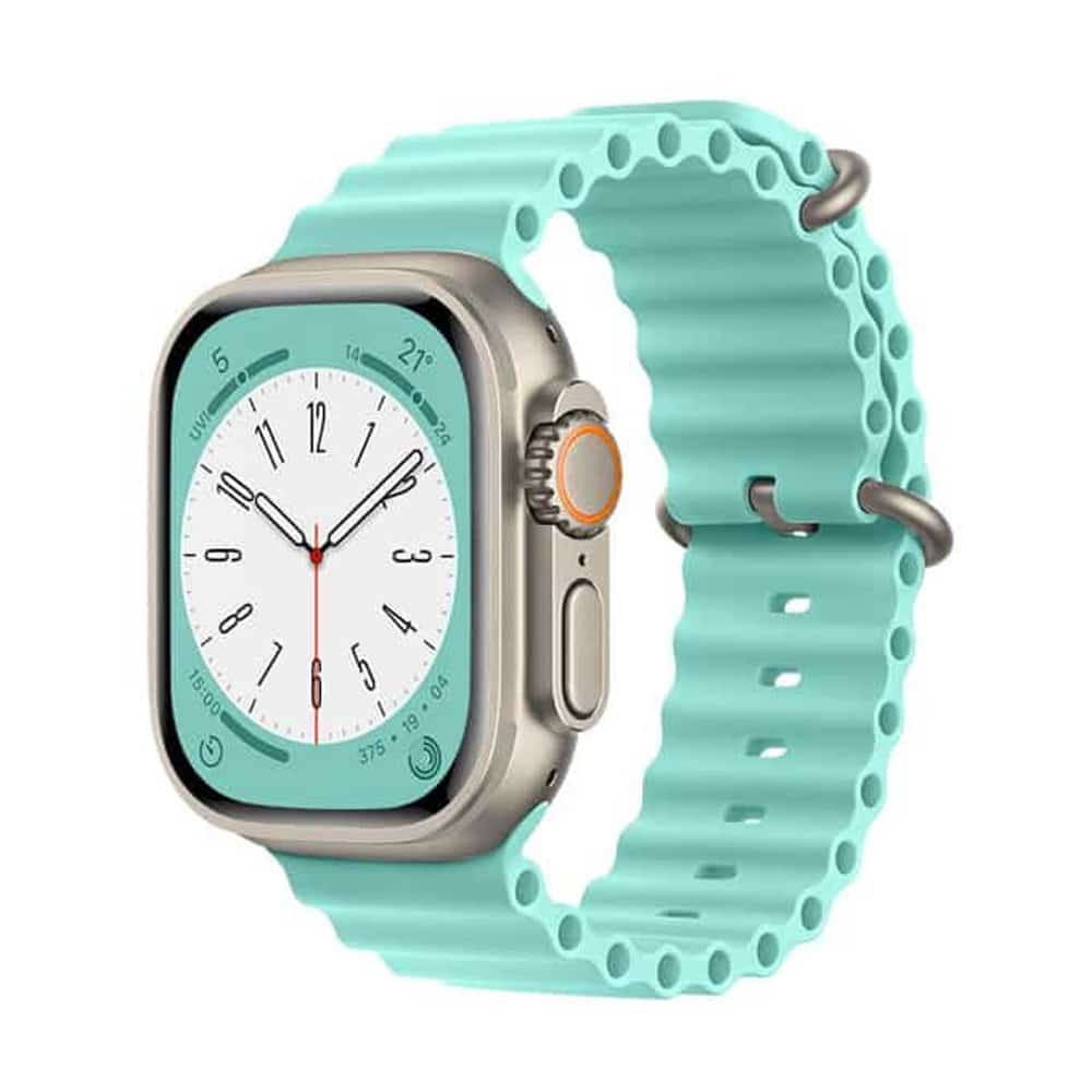 Marine Silicone Strap for 42/44/45/49mm Apple Watch - Frost Blue