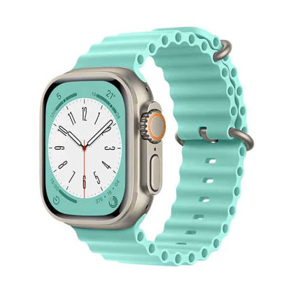 Marine Silicone Strap for 42/44/45/49mm Apple Watch - Frost Blue