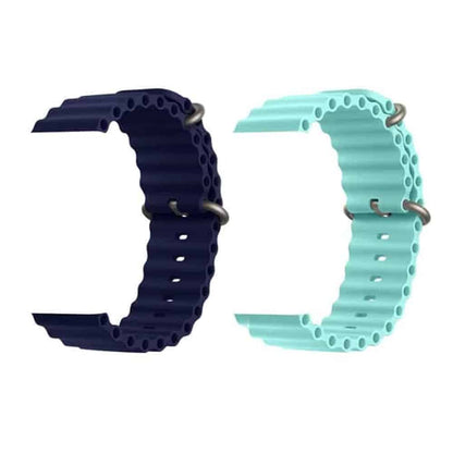Marine Silicone Strap for 42/44/45/49mm Apple Watch - Frost Blue