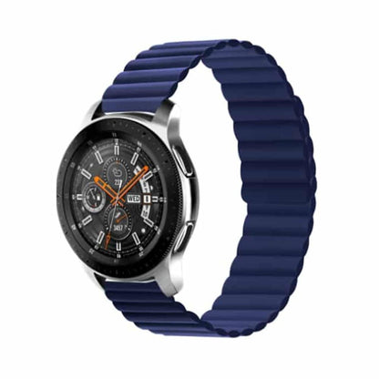18mm Universal Silicone Magnetic Strap for Huawei Samsung Garmin- Blue
