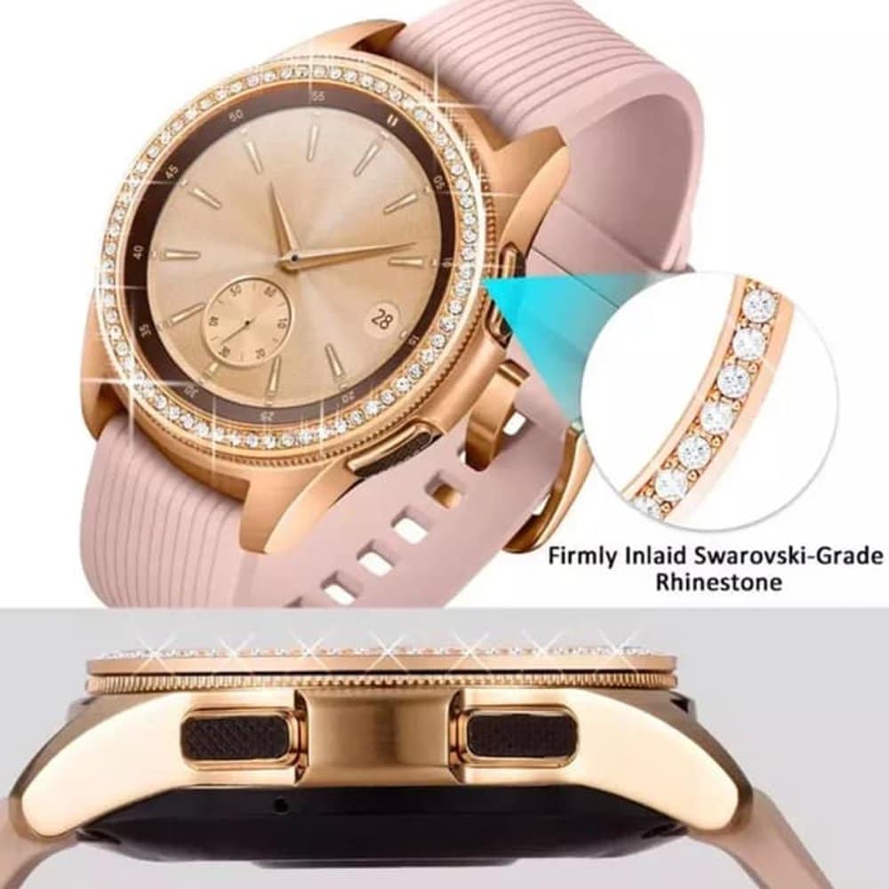 crystal bezel ring adhesive cover for Samsung watch 42mm - Rose Gold