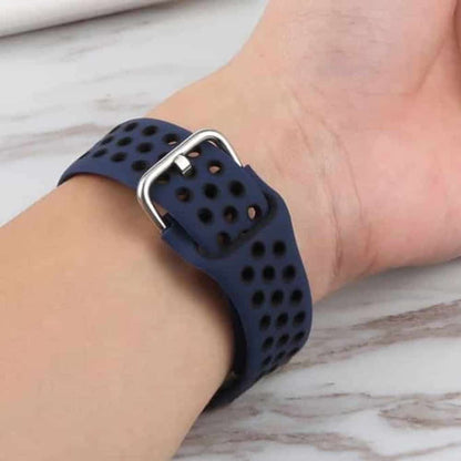 Silicone Strap for 38/40/41mm Apple Watch-Navy Blue & Black