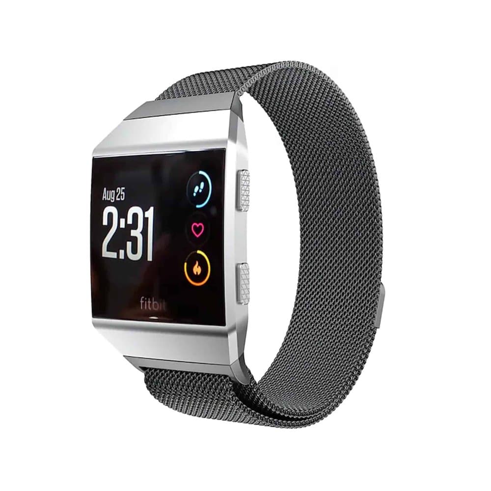 Stainless Steel Milanese Loop Strap for Fitbit Ionic-Silver x2  Combo