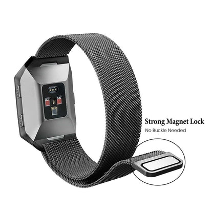 Stainless Steel Milanese Loop Strap for Fitbit Ionic-Silver