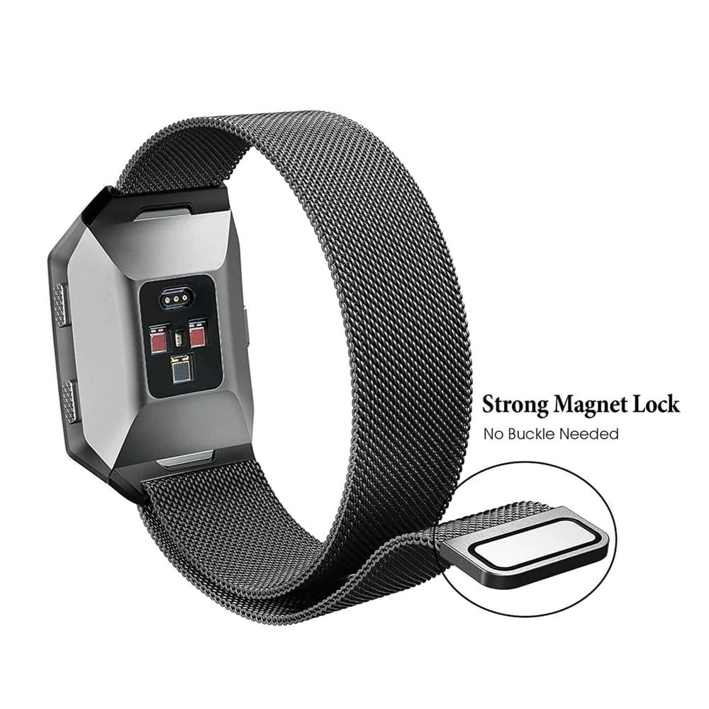 Stainless Steel Milanese Loop Strap for Fitbit Ionic-Silver x2  Combo
