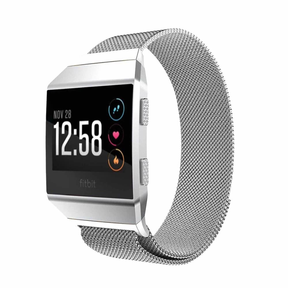 Stainless Steel Milanese Loop Strap for Fitbit Ionic-Silver x2  Combo