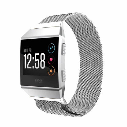 Stainless Steel Milanese Loop Strap for Fitbit Ionic-Silver x2  Combo