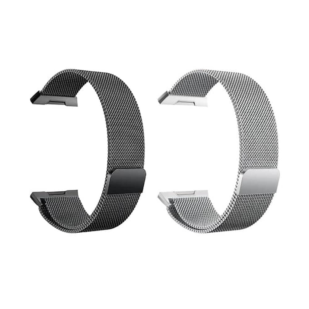 Stainless Steel Milanese Loop Strap for Fitbit Ionic-Silver