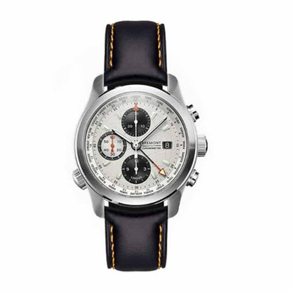 22mm Universal watch genuine leather & silicone strap - Black