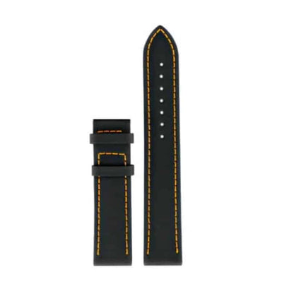 22mm Universal Watch Genuine Leather & Silicone Strap - Brown