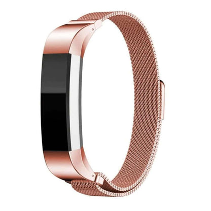 Stainless Steel Adapter Connector for Fitbit Alta (7mm strap) - Rose Gold