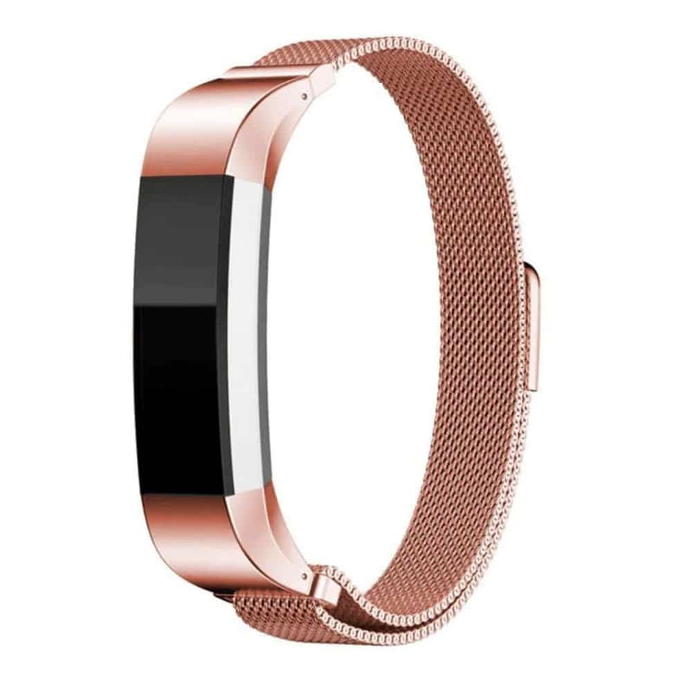 Stainless Steel Adapter Connector for Fitbit Alta (7mm strap) - Black