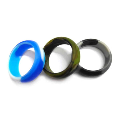 Men's Wedding Silicone Ring- x4 Colour Pack (USA 11/RSA V) - Combo