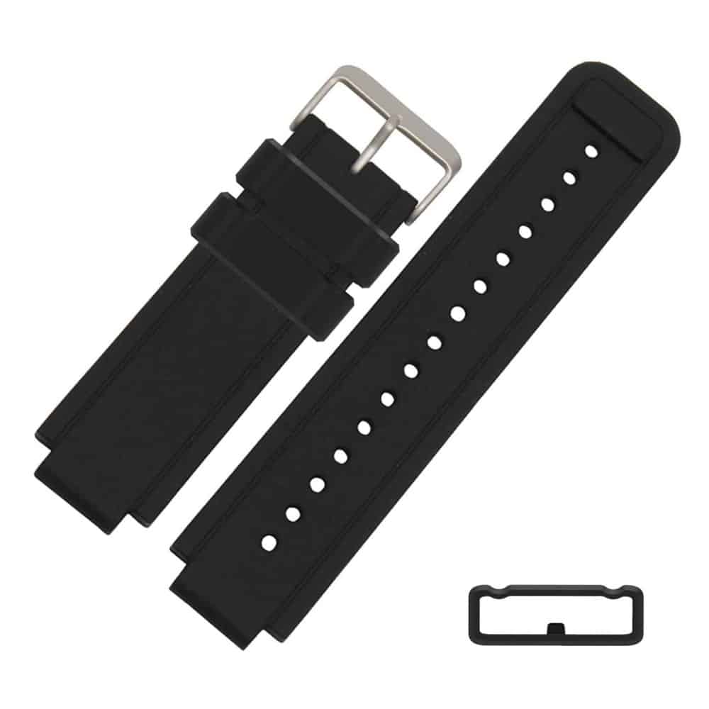 Watch 18MM Silicone Strap Band Saver 4pc - Black