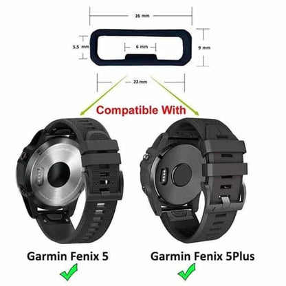 Watch 18MM Silicone Strap Band Saver 4pc - Black
