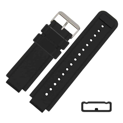 Watch 22MM Silicone Strap Band Saver 4pc - Black