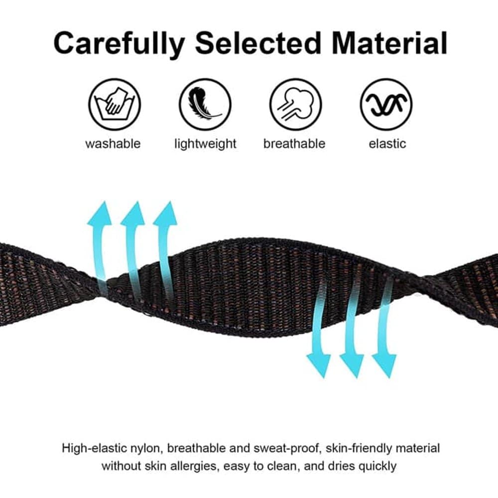 Soft Lightweight Breathable Nylon Watch Band for Apple AirTag,m/l