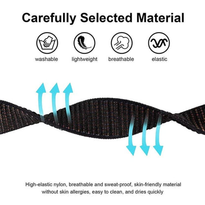 Soft Lightweight Breathable Nylon Watch Band for Apple AirTag,m/l