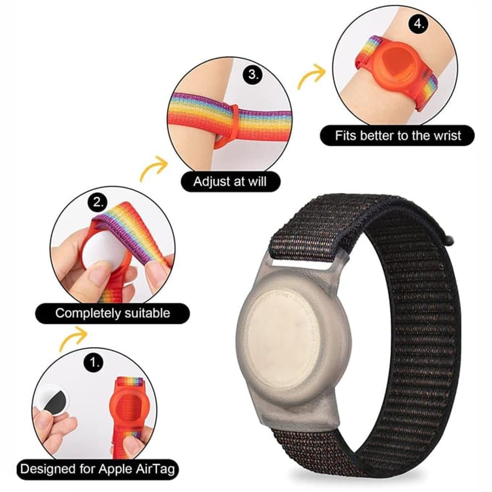 Nylon Watch Strap Band for Apple AirTag- S/M
