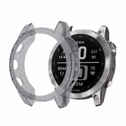 TPU protective Cover for Garmin Fenix 7/Fenix 7 Solar/Fenix 7 Sapphire Solar - Clear Black