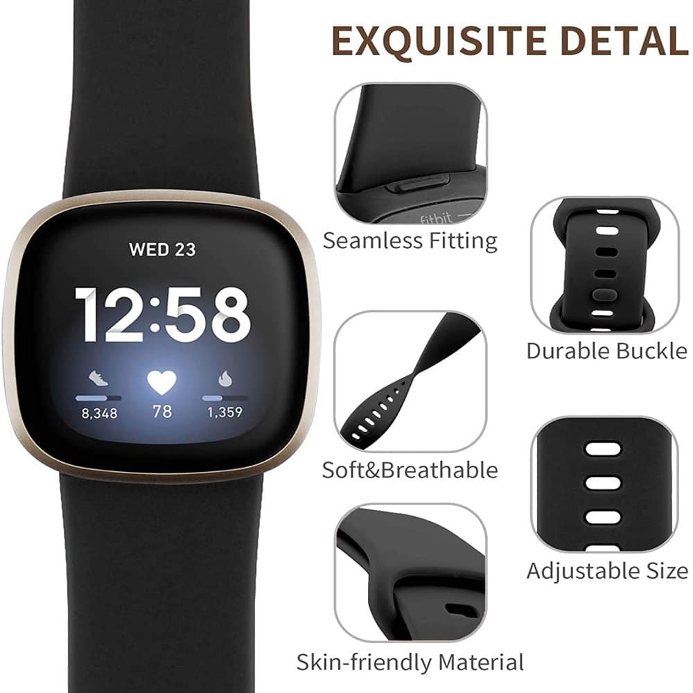 Fitbit Versa 3 Silicone Strap - Frost Blue (M/L)
