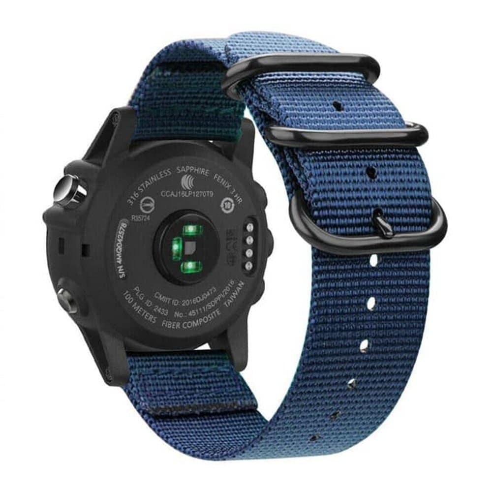 Nylon Replacement Bands 26mm Watch Strap Band Accessory with Pins and removal tools for Garmin Fenix 3 / Fenix 3 HR, Fenix 5X / 6X / 7X Smart Watch - Green