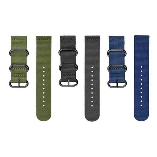 Nylon Replacement Bands 22mm Watch Strap Band Accessory with Pins and removal tools for Garmin Fenix 5 Smart Watch - Black