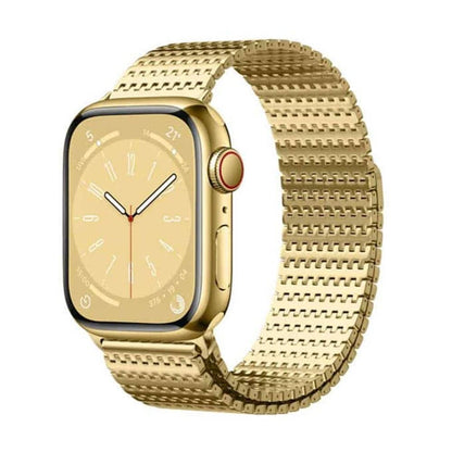 Needle chain magnetic absorption steel band for Apple 42/44/45/49mm watch - Gold