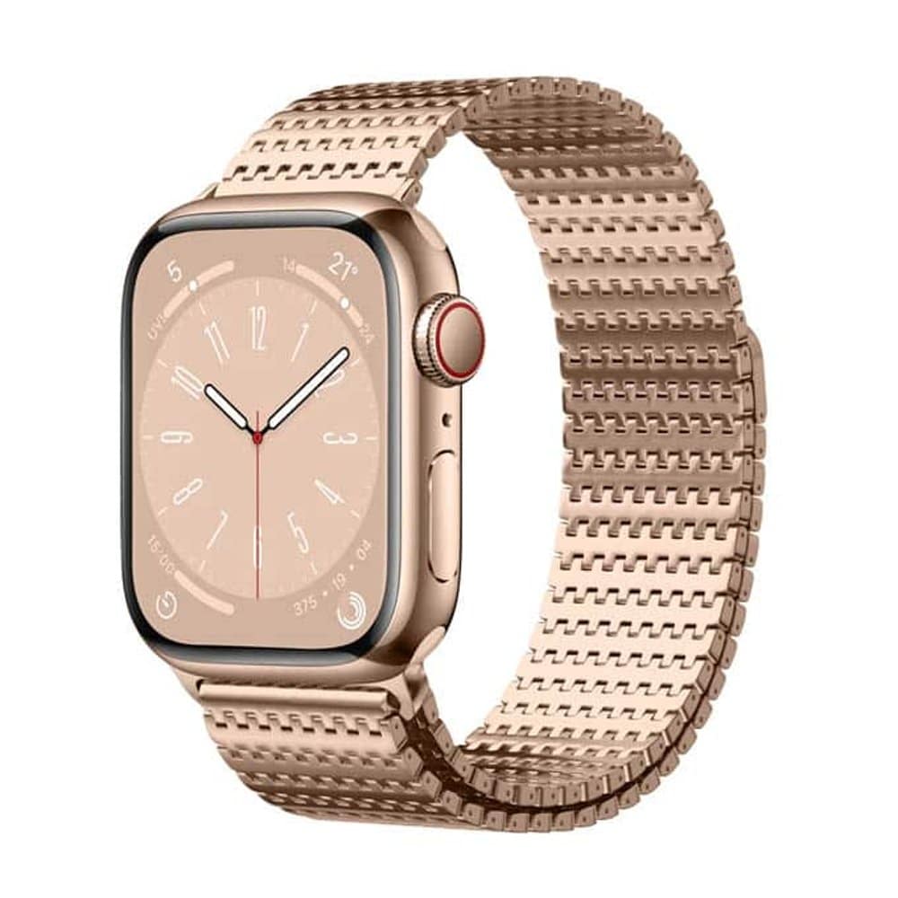 Needle chain magnetic absorption steel band for Apple 42/44/45/49mm watch - Gold
