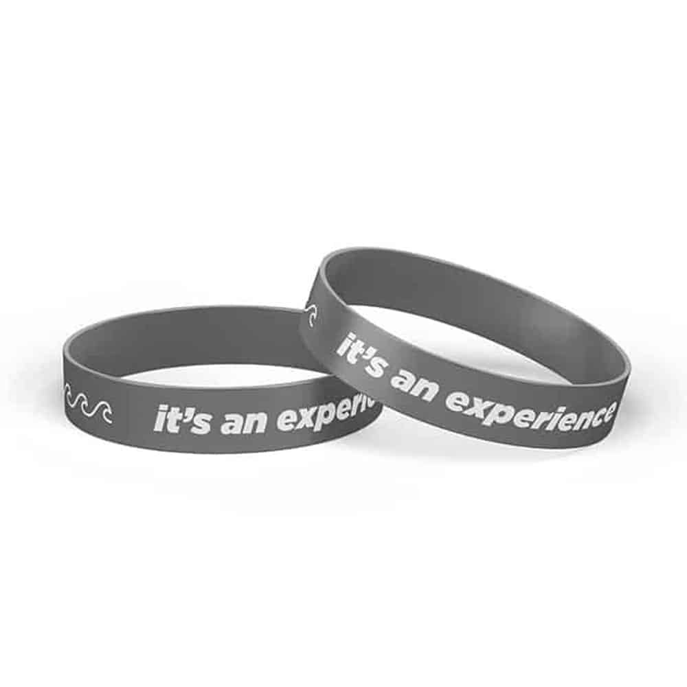 "It's An Experience" custom silicone wristband bracelet
