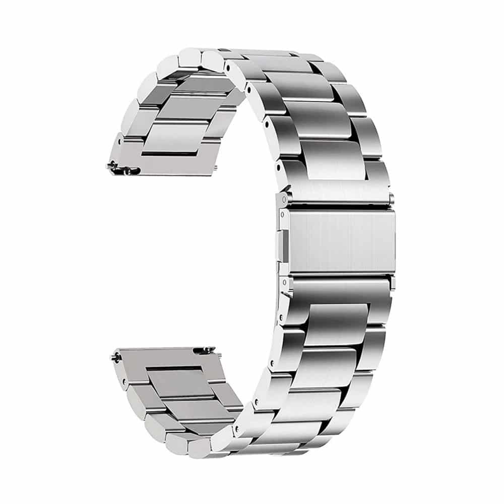 24mm watch 3 links stainless -steel strap - Silver