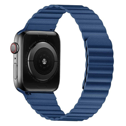 PU Vegan Leather Magnetic Strap for Apple 38/40/41mm  - Brown