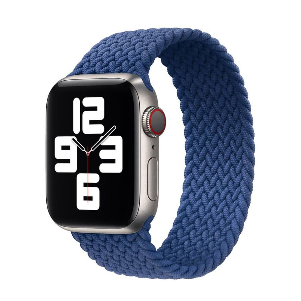 Elastic Nylon Strap for 42/44/45/49mm Apple Watch (136mm)- Black