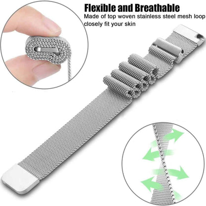 14mm Universal Milanese Band (M/L) - Silver
