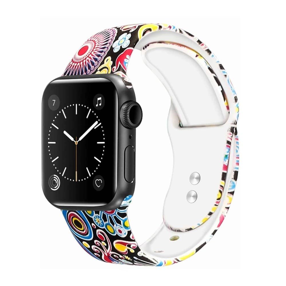 Flower Silicone Strap for 38/40/41mm Apple Watch- M/L
