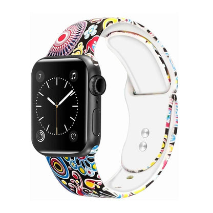 Flower Silicone Strap for 42/44/45/49mm Apple Watch- S/M