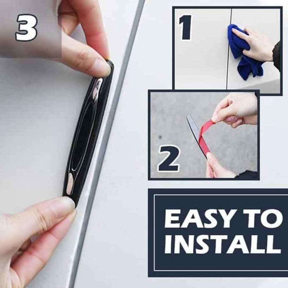 Universal Anti-Scratch Car Door Edge Guard Bumper x4- White
