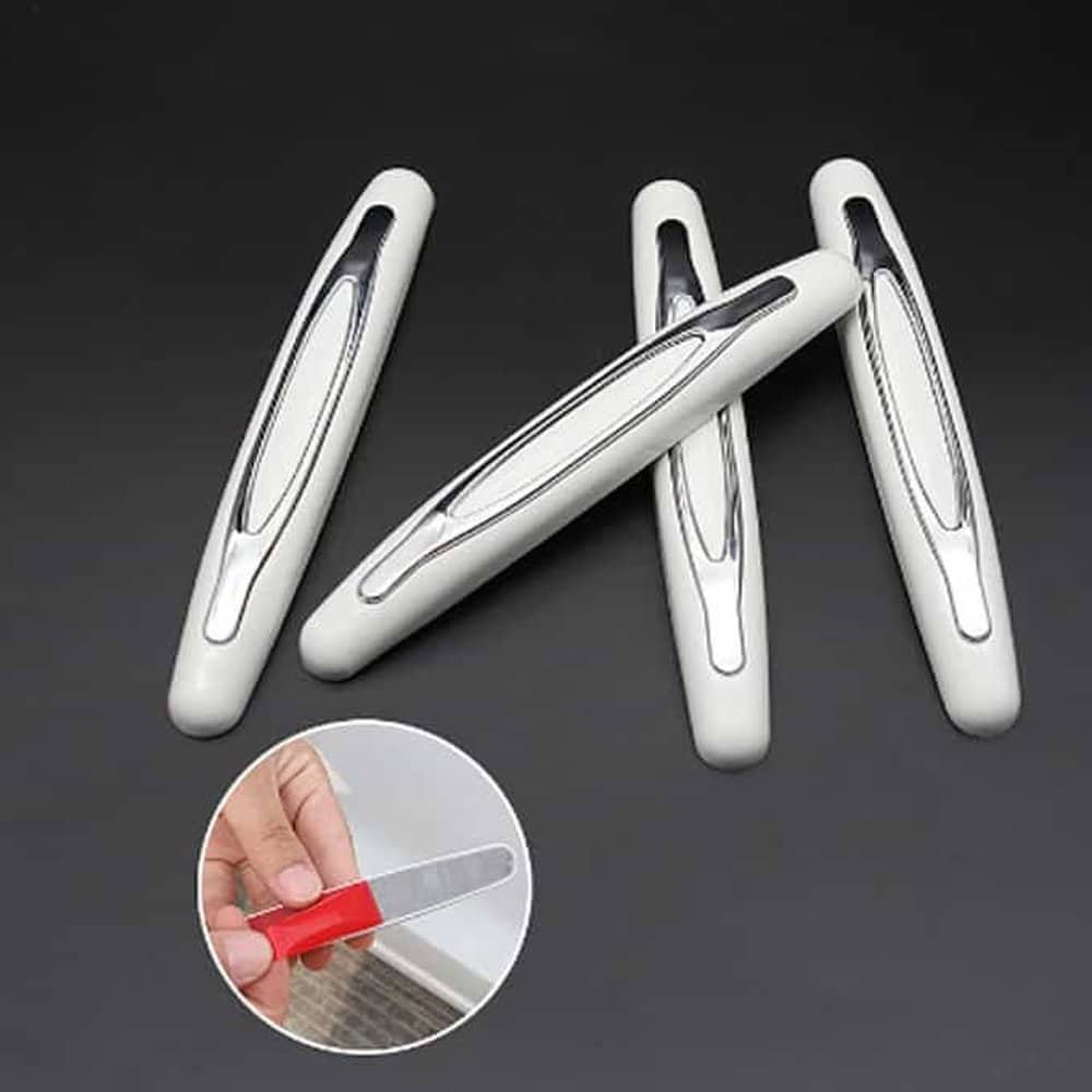 Universal Anti-Scratch Car Door Edge Guard Bumperx4- x2 Combo White