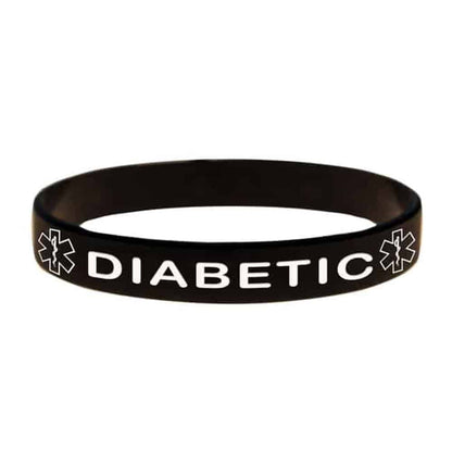 Diabetic: Emergency Attention Medical Alert silicone bracelet set (x5)