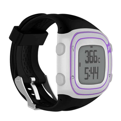 Replacement Silicone Strap for Garmin Forerunner 10- Black-M/L