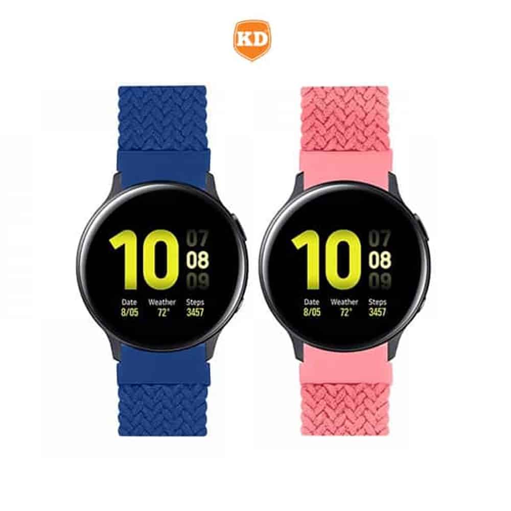 20mm Universal Watch Elastic Loop Strap (XS)- Navy + Pink Combo