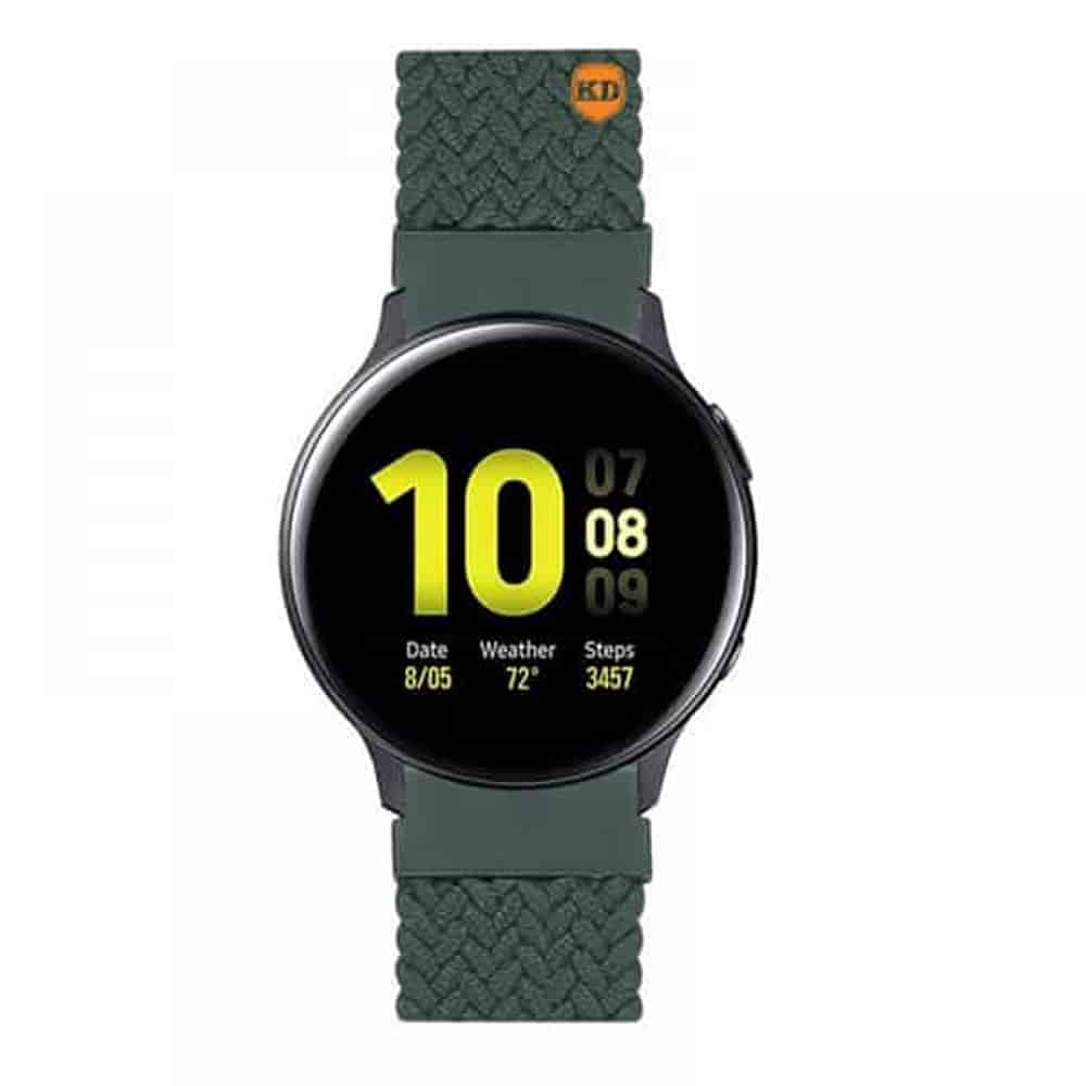 20mm Universal Watch Elastic Loop Strap- Green + Black Combo